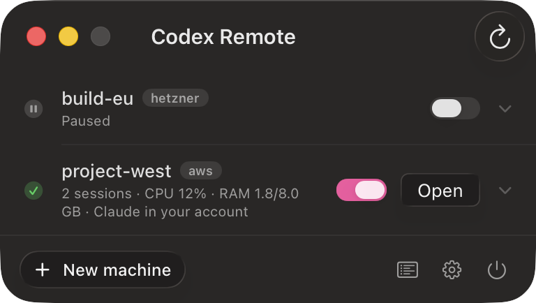 Codex Remote screenshot 1